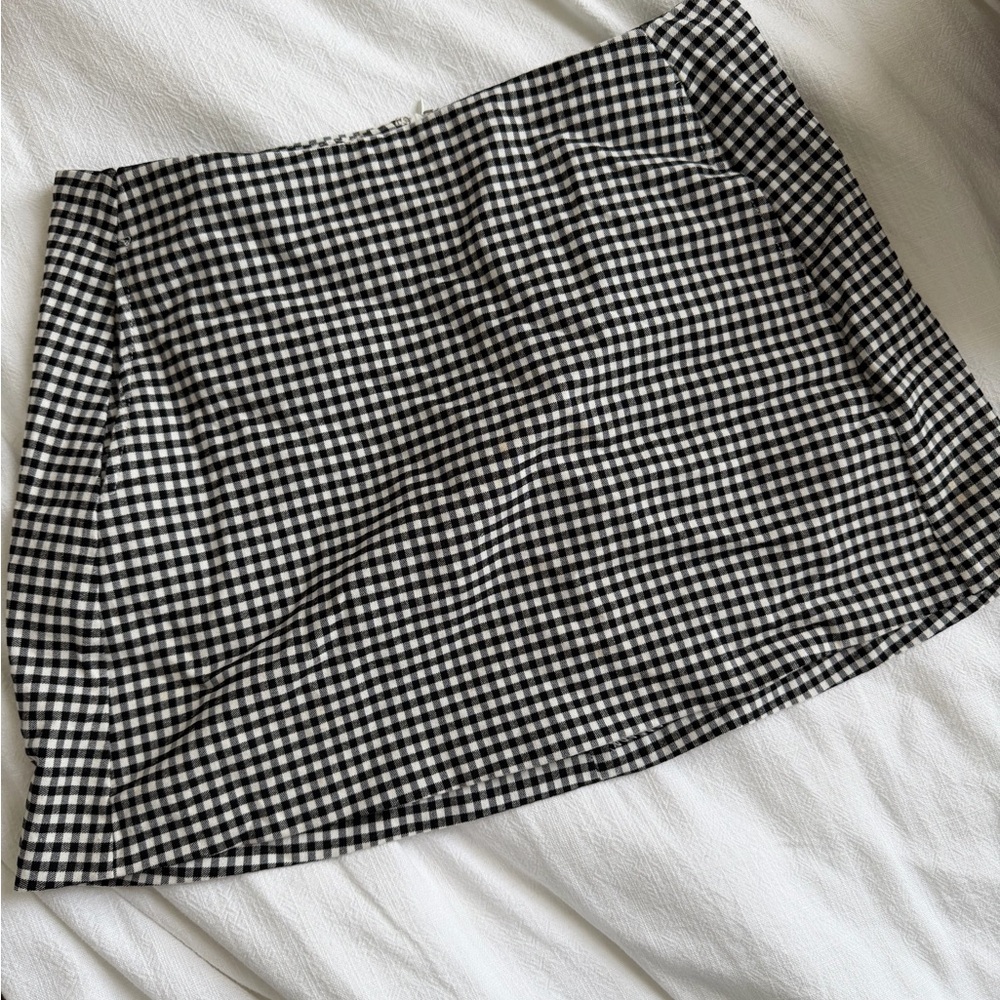 Urban Outfitters Black & White Gingham Mini Skirt